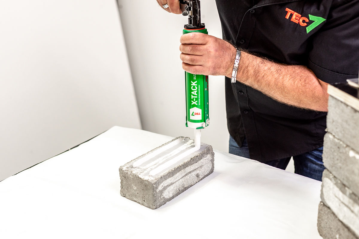 Applying X-Tack adhesive