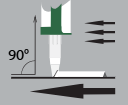 X-Tack V-groove at 90 degrees