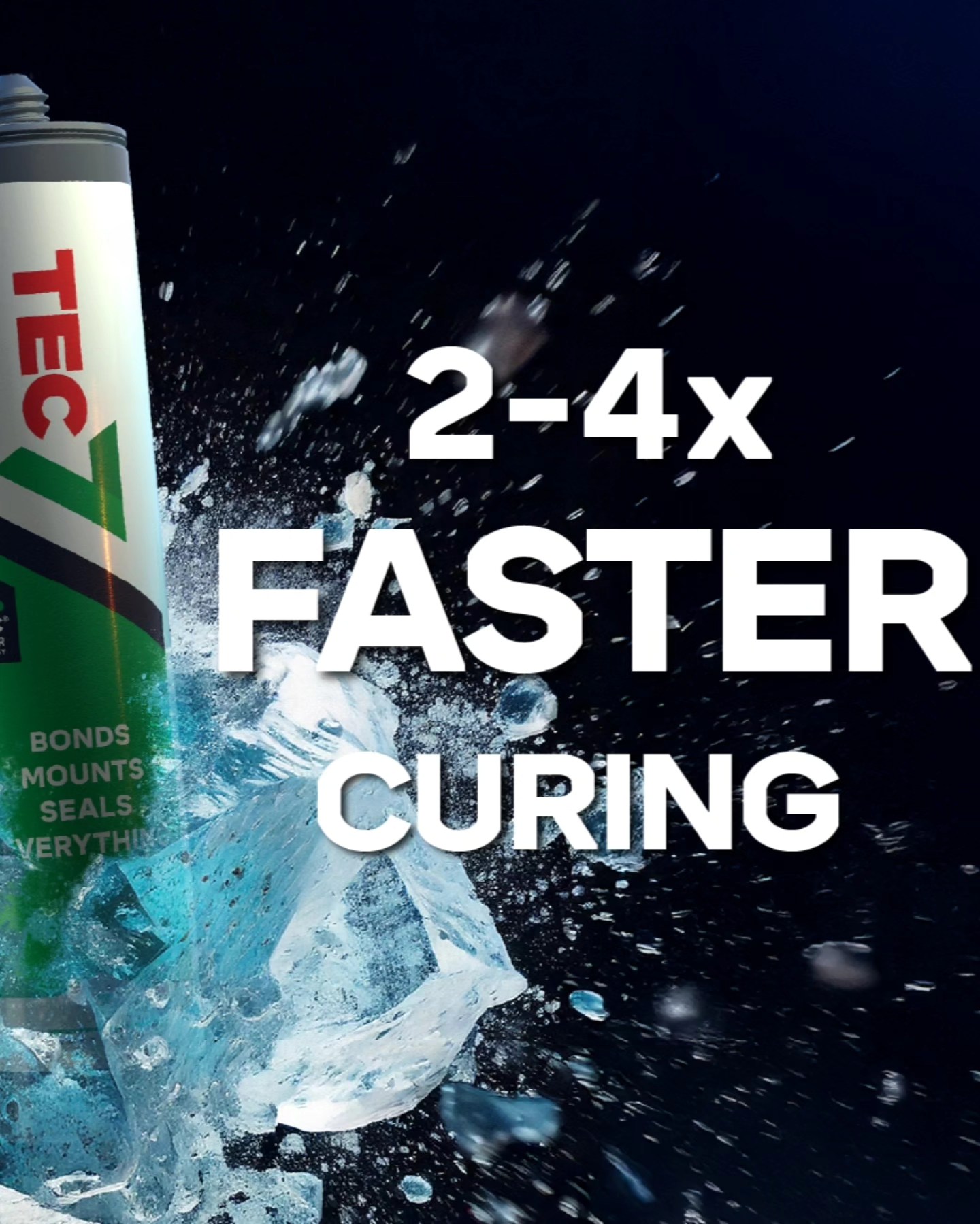 nTec 2-4x faster curing time